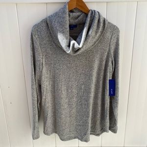 NWT Apt. 9 - Heather Gray Cowl Neck Top - Large